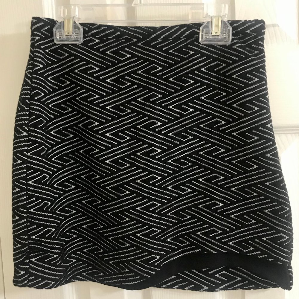 Black Geometric Topshop Skirt